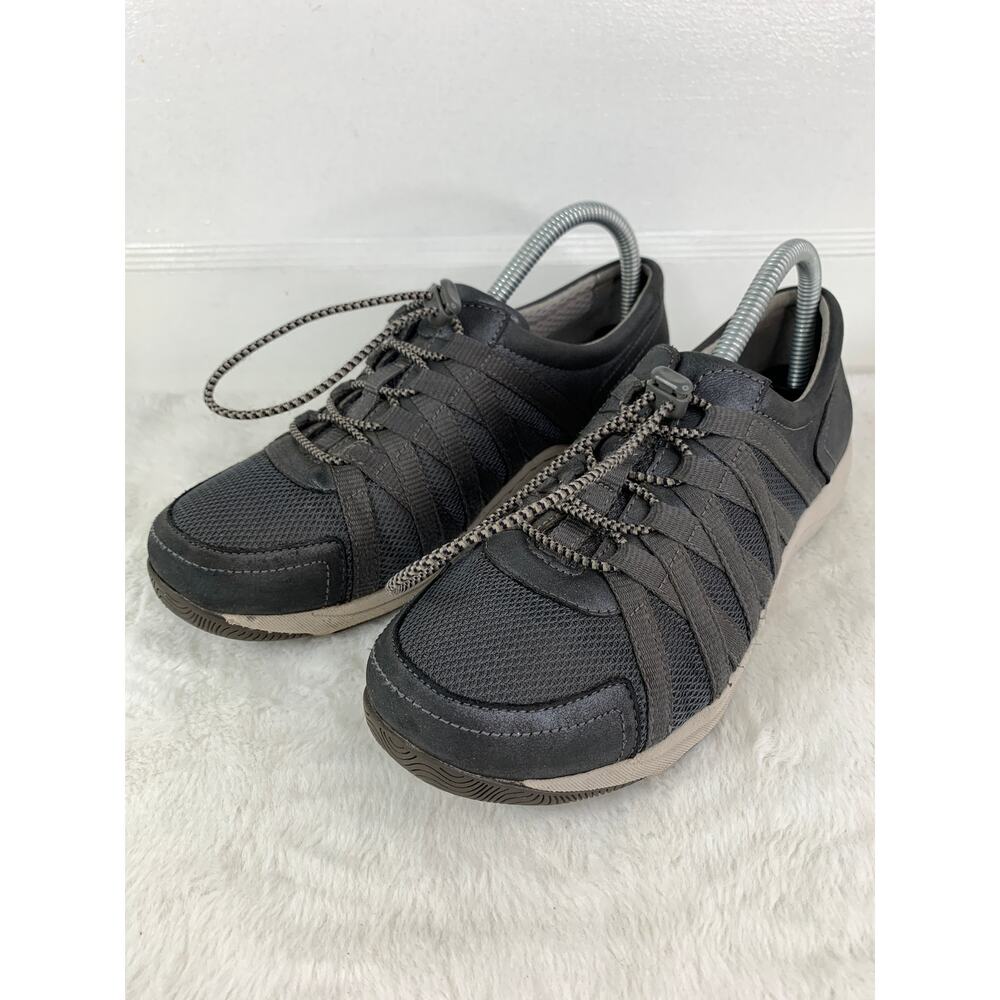 Dansko Honor Sneakers Blue Suede Elastic Laces Women’s Size 7.5W